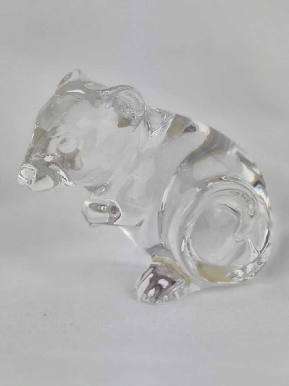 Vintage Princess House Pets Collection 24% Lead Crystal Mouse Figurine